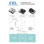 CY12S, Swimming Pool Glass Door Lock-No Key For 3/8”-5/8 Thickness Glass